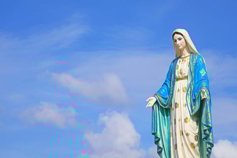 Holy Mother of God on Sky